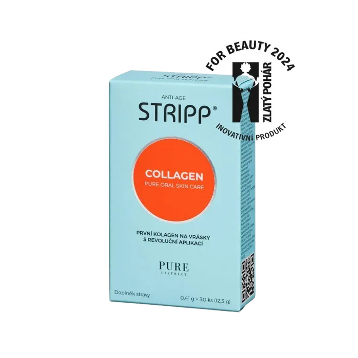 Pure District Stripp Kolagen vstřebávaný v ústech 30 ks (12,3 g)